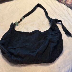 Wooden Ships of Hoboken Black Hobo Bag with Slouchy Design